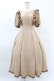画像1: Maison de FLEUR Petite Robe canone / キャラメリゼをするワンピース M Beige H-25-04-11-009-EL-OP-NS-ZH (1)