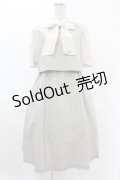 Maison de FLEUR Petite Robe canone / きみと約束ツイード風ワンピース M Gray Beige H-25-04-11-010-EL-OP-NS-ZH