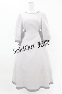 Maison de FLEUR Petite Robe canone / 隠れ家見つけるワンピース M Gray H-25-04-11-011-EL-OP-NS-ZH