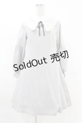 Maison de FLEUR Petite Robe canone / レース衿ワンピース M Gray H-25-04-11-015-EL-OP-NS-ZH