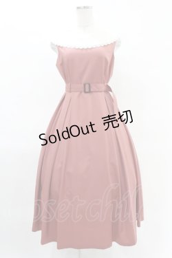 画像1: Maison de FLEUR Petite Robe canone / リトル・メイドのワンピース M Dark Pink H-25-04-11-017-EL-OP-NS-ZH