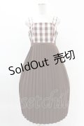Maison de FLEUR Petite Robe canone / 声をかけたいジャンパースカート M Brown H-25-04-11-018-EL-OP-NS-ZH