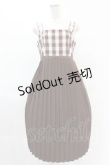 Maison de FLEUR Petite Robe canone / 声をかけたいジャンパースカート M Brown H-25-04-11-018-EL-OP-NS-ZH