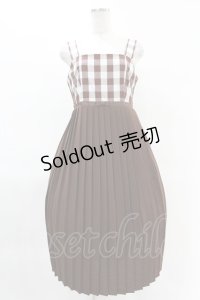 Maison de FLEUR Petite Robe canone / 声をかけたいジャンパースカート M Brown H-25-04-11-018-EL-OP-NS-ZH
