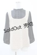 Maison de FLEUR Petite Robe canone / 雨傘が鳴るドットブラウス Free Beige H-25-04-11-022-EL-BL-NS-ZH