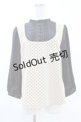 Maison de FLEUR Petite Robe canone / 雨傘が鳴るドットブラウス Free Beige H-25-04-11-022-EL-BL-NS-ZH