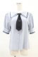 画像1: Maison de FLEUR Petite Robe canone / 学びを楽しむネクタイブラウス Free Blue H-25-04-11-023-EL-BL-NS-ZH (1)