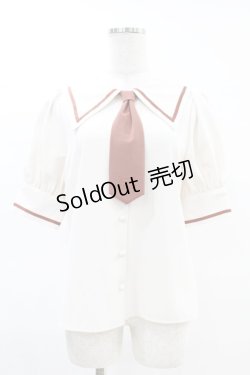 画像1: Maison de FLEUR Petite Robe canone / 学びを楽しむネクタイブラウス Free Ivory H-25-04-11-024-EL-BL-NS-ZH