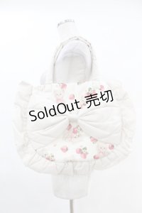 alcali / alcali×misako aoki/サイベリアンストロベリー柄トートバッグ  オフ H-25-04-11-030-LO-BG-NS-ZH