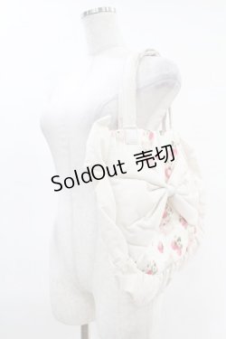 画像2: alcali / alcali×misako aoki/サイベリアンストロベリー柄トートバッグ  オフ H-25-04-11-030-LO-BG-NS-ZH