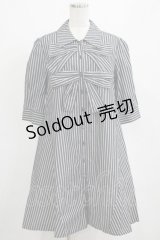 MILK / ツインリボンシャツワンピース  ブラック H-25-04-12-044-ML-OP-KB-ZH