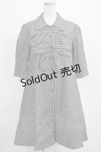 MILK / ツインリボンシャツワンピース  ブラック H-25-04-12-044-ML-OP-KB-ZH