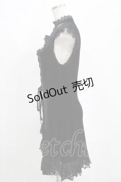 画像2: KILL STAR / レースアップベルベットドレス S ブラック H-25-04-12-046-SL-OP-KB-ZH