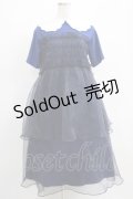 Candy Stripper / SHEER SHIRRING DRESS 2 ネイビー H-25-04-12-005-PU-OP-KB-ZH