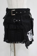 SEX POT ReVeNGe / フラップ付ラップスカート  黒 H-25-04-12-048-SP-SK-KB-ZH