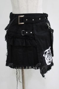 SEX POT ReVeNGe / フラップ付ラップスカート  黒 H-25-04-12-048-SP-SK-KB-ZH