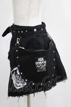 画像2: SEX POT ReVeNGe / フラップ付ラップスカート  黒 H-25-04-12-048-SP-SK-KB-ZH