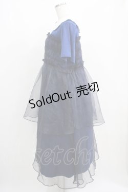 画像2: Candy Stripper / SHEER SHIRRING DRESS 2 ネイビー H-25-04-12-005-PU-OP-KB-ZH