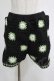 画像1: Candy Stripper / FLOWER CROCHET KINT SHORT PANTS  ブラック×グリーン H-25-04-12-052-PU-PA-KB-ZH (1)