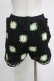 画像3: Candy Stripper / FLOWER CROCHET KINT SHORT PANTS  ブラック×グリーン H-25-04-12-052-PU-PA-KB-ZH (3)