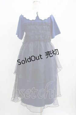 画像3: Candy Stripper / SHEER SHIRRING DRESS 2 ネイビー H-25-04-12-005-PU-OP-KB-ZH