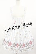 metamorphose / おかしなくにのTea Partyフロントあきジャンパースカート Free サックス H-25-04-12-1047-ME-OP-NS-ZH