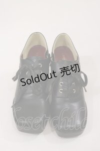 axes femme POETIQUE / スクエアトゥシューズ L ブラック H-25-04-12-1013-AX-SH-NS-ZH
