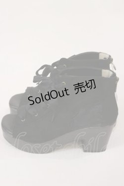 画像2: axes femme / レースアップブーサン L ブラック H-25-04-12-1014-AX-SH-NS-ZH