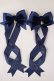 画像1: Amavel / 仔猫とティーカップコレクションリボンバレッタセット  ネイビー H-25-04-12-1022-CA-AC-NS-ZH (1)