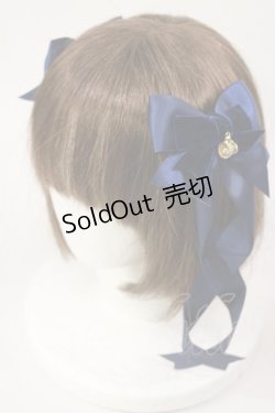 画像2: Amavel / 仔猫とティーカップコレクションリボンバレッタセット  ネイビー H-25-04-12-1022-CA-AC-NS-ZH