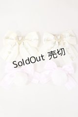 Amavel / Patisserie Porte Bonheurリボンクリップ  アイボリー/ピンク H-25-04-12-1024-CA-AC-NS-ZH