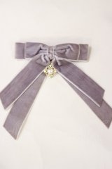 axes femme POETIQUE / ベルベットリボンクリップ  パープル H-25-04-12-1025-AX-AC-NS-ZH