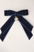 axes femme POETIQUE / ベルベットリボンクリップ  ネイビー H-25-04-12-1026-AX-AC-NS-ZH