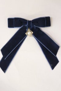 axes femme POETIQUE / ベルベットリボンクリップ  ネイビー H-25-04-12-1026-AX-AC-NS-ZH