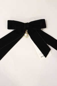 axes femme POETIQUE / ベルベットリボンクリップ  ブラック H-25-04-12-1027-AX-AC-NS-ZH