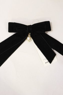 画像1: axes femme POETIQUE / ベルベットリボンクリップ  ブラック H-25-04-12-1027-AX-AC-NS-ZH