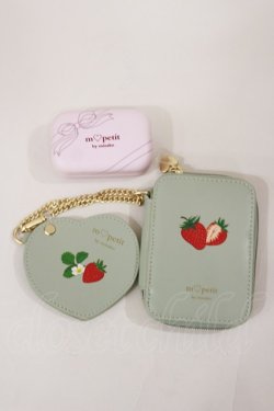 画像1: m petit by misako / AMハートミラー付ポーチ+ミラー付きケース  ミント/ピンク H-25-04-12-1003-LO-ZA-NS-ZH