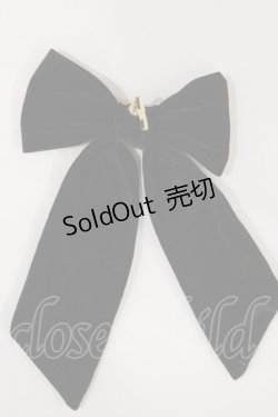 画像2: Maison de FLEUR / ベロアリボンヘアカフ  ブラック H-25-04-12-1032-LO-AC-NS-ZH