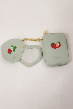 画像2: m petit by misako / AMハートミラー付ポーチ+ミラー付きケース  ミント/ピンク H-25-04-12-1003-LO-ZA-NS-ZH