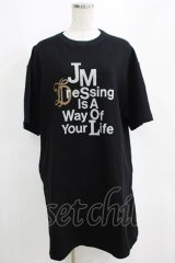 Jane Marple Dans Le Salon / Message logo jersey dress  ブラック H-25-04-12-059-JM-OP-KB-ZH