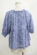 画像3: Jane Marple / Bonjour Millefleursスモックブラウス  ブルー H-25-04-12-062-JM-BL-KB-ZH (3)
