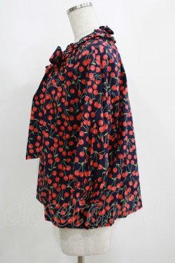 画像2: Jane Marple Dans Le Salon / Falling cherriesパフィーブラウス  navy H-25-04-12-063-JM-BL-KB-ZH