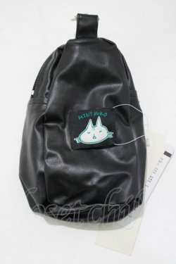 画像2: MINT NeKO / てかてかねこじろうポーチ  黒 H-25-04-12-075-HN-ZA-KB-ZH