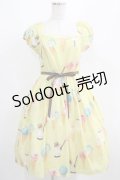 Leur Getter / コーンアイス袖付ワンピース  イエロー H-25-04-12-008-LU-OP-KB-ZH