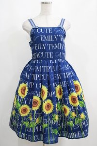 Emily Temple cute / Sunflowerキャミソールワンピース  ネイビー H-25-04-12-009-ET-OP-KB-ZH