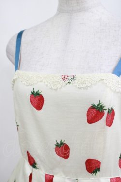画像5: Leur Getter / ストロベリープリントリボンブローチ付キャミワンピース  オフ H-25-04-12-010-LU-OP-KB-ZH