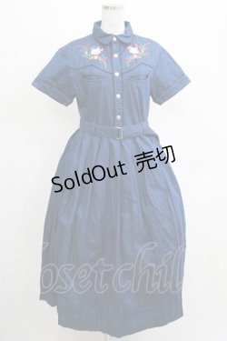 画像1: Candy Stripper / Bloomy Cat One-piece S ブルー H-25-04-12-012-PU-OP-KB-ZH