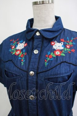 画像4: Candy Stripper / Bloomy Cat One-piece S ブルー H-25-04-12-012-PU-OP-KB-ZH