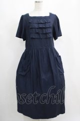 Jane Marple Dans Le Salon / バックリボンドレス M ネイビー H-25-04-12-013-JM-OP-KB-ZH