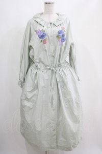 Jane Marple Dans Le Salon / Jardin Des Fleurs Embroideryドレス  ミント H-25-04-12-015-JM-OP-KB-ZH
